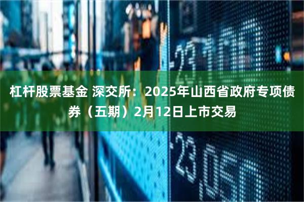 杠杆股票基金 深交所：2025年山西省政府专项债券（五期）2月12日上市交易